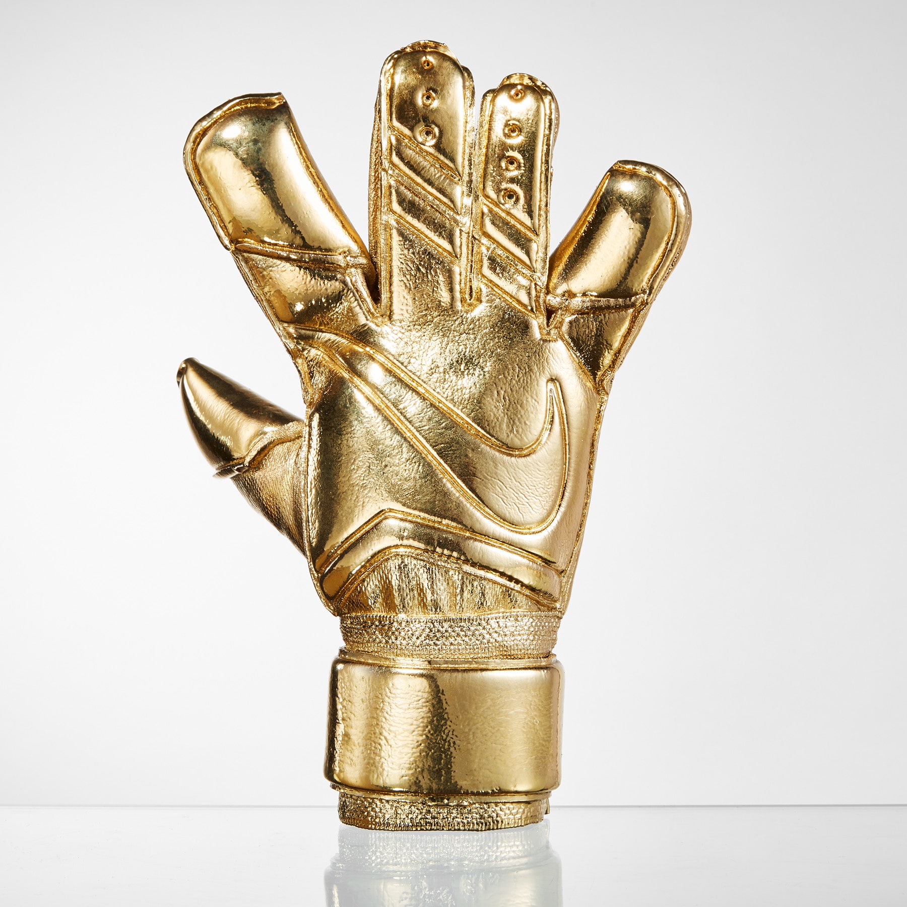 Gold Soccer Goalie's Gloves
