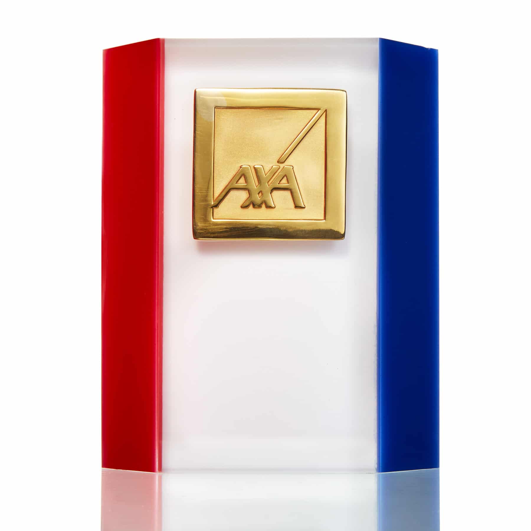 AXA Embedment red white and blue