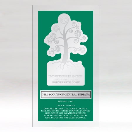 Girl Scouts of Central Indiana recognition plaques