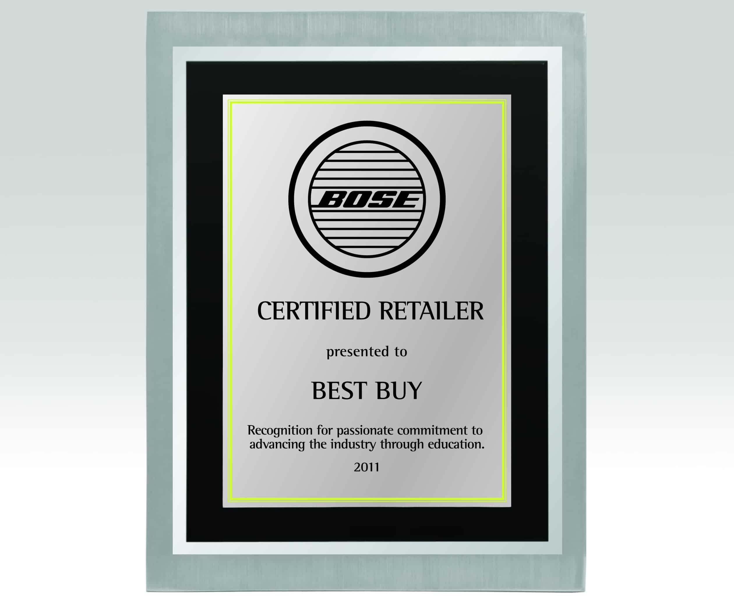 bose plaque for vendor